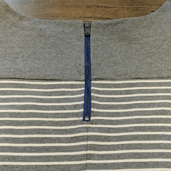 Gap Designed and Crafted Gray Striped Short Sleeve Dress Size XS - Picture 6 of 8